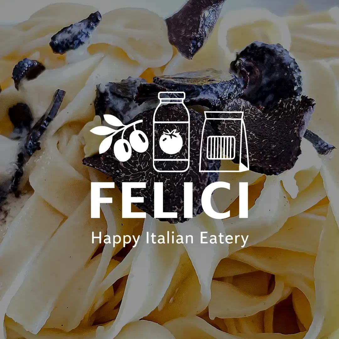 Pizza and pasta from Felici at Marché Saint-Géry
