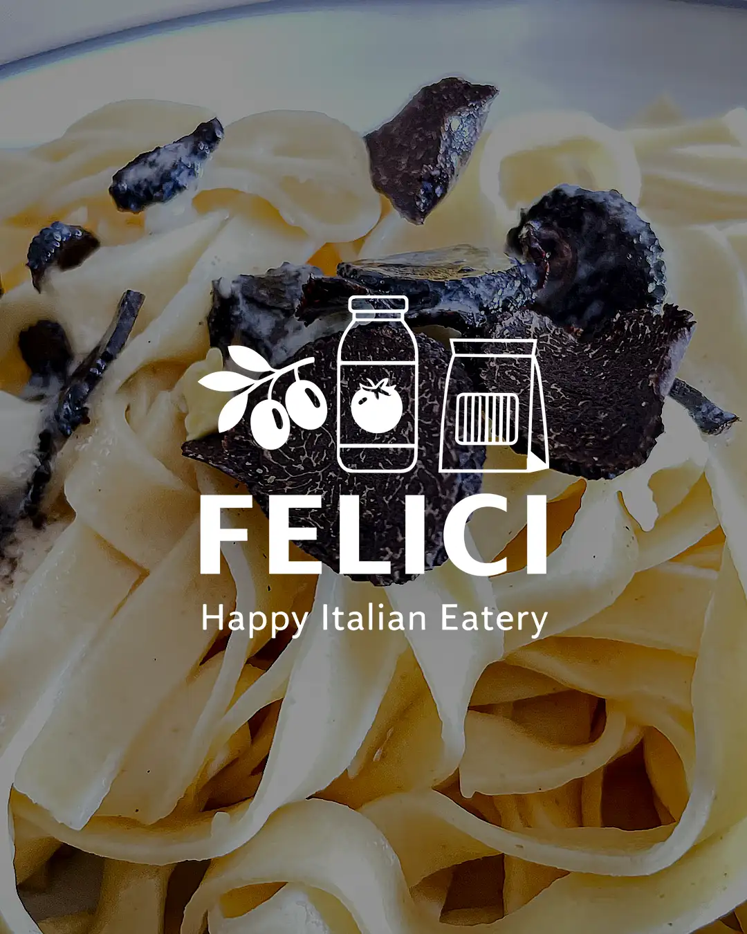 Pizza and pasta from Felici at Marché Saint-Géry